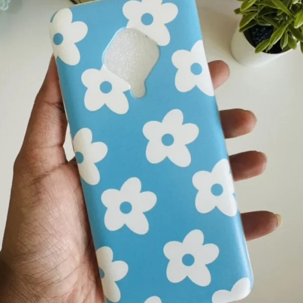 Blue flower soft case